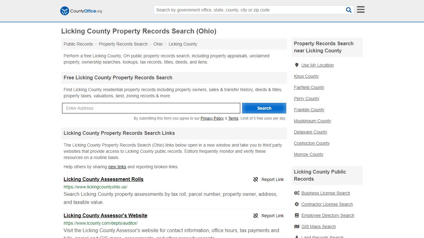 Licking County Property Records Search (Ohio) - County Office